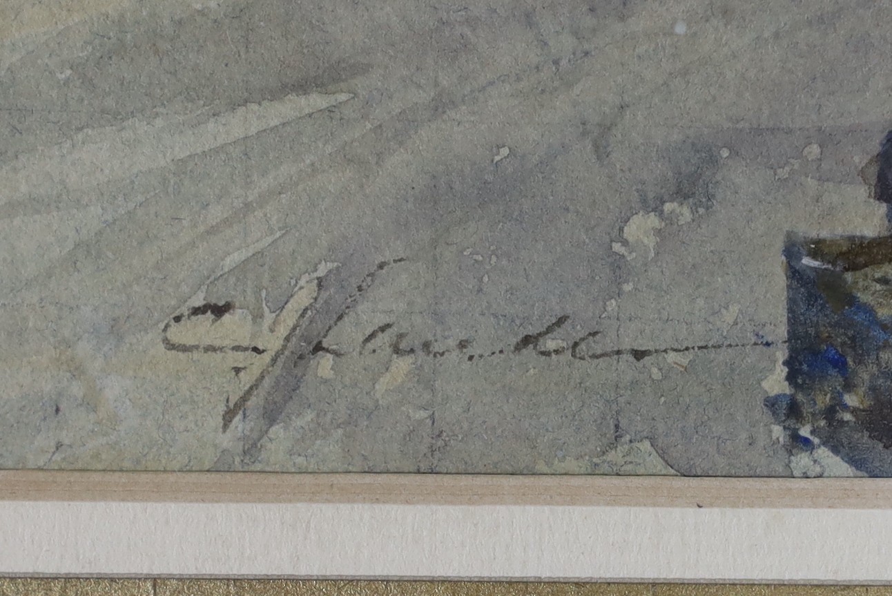 Charles James Lauder (1840-1920), watercolour, 'St Martin in the Fields', signed, 21 x 14cm